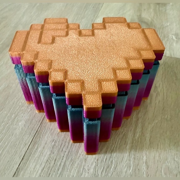 3D Printed Frustration Heart Jewelry Box Valentines Gift - Picture 8 of 15
